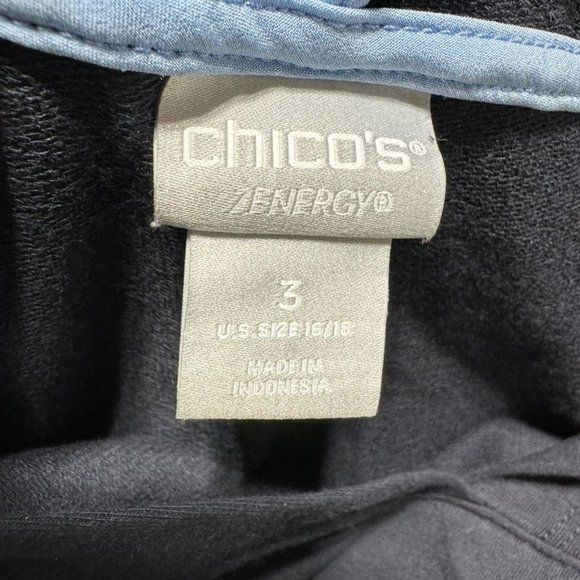 Chico's Zenergy Blue Top Size 3 (Large/12) - Picture 3 of 9